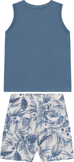 Conjunto Menino Regata Estampa Puff Em Algodão - comprar online