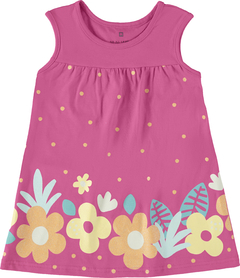 Vestido Infantil Amplo Em Algodão Malwee Kids
