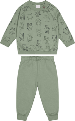 CONJUNTO MENINO ESTAMPA URSO EM MOLETOM FLANELADO - CARINHOSO