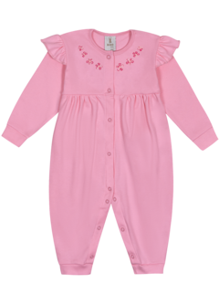 Macacão Kiko Baby em Cotton - Rosa