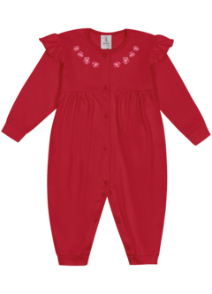 Macacão Kiko Baby em Cotton - Vermelho
