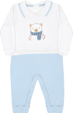 Macacão Longo - Kiko Baby Branco - comprar online