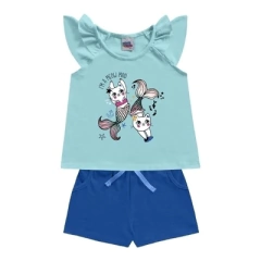 Conjunto Blusa com Shorts Kiko e Kika