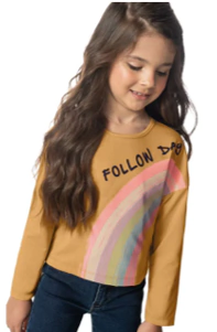 BLUSA INFANTIL FEMININA FOLLOW DAY ROVITEX KIDS - Baby Fofs