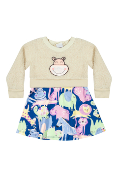 Vestido Bebê Menina Fun Animais - Elian