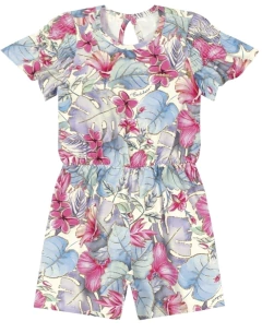 Macaquinho Menina Folhagem Em Cotton Light Carinho - comprar online