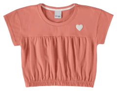 BLUSA INFANTIL MENINA CROPPED EM MALHA ALGODÃO MALWEE KIDS LARANJA