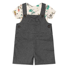 Imagem do Conjuto Jardineira com Body Rovitex Kids.