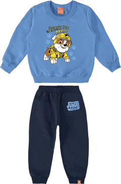 CONJUNTO INFANTIL MENINO BLUSÃO EM MOLETOM FLANELADO MALWEE KIDS - PATRULHA CANINA