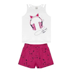 Conjunto Infantil Feminino Fone Gatinho Rovitex