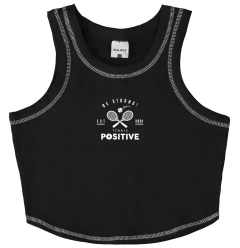 REGATA CROPPED MENINA BEING IN MOVEMENT EM ALGODÃO MALWEE KIDS PRETA