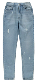 CALÇA INFANTIL MENINA MOM EM MALHA DENIM MALWEE