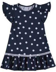 VESTIDO INFANTIL MANGA GODÊ POÁ EM MEIA MALHA - comprar online