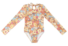 MAIÔ INFANTIL MENINA ESTAMPADO MANGA LONGA EM MALHA UV50+ MALWEE KIDS