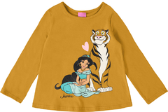 BLUSA INFANTIL MENINA MANGA LONGA PRINCESA DISNEY® EM ALGODÃO MALWEE KIDS AMARELO