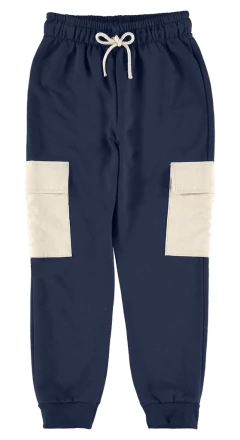 CALÇA INFANTIL MENINO BOLSO LATERAL EM MOLETOM FLANELADO MALWEE KIDS