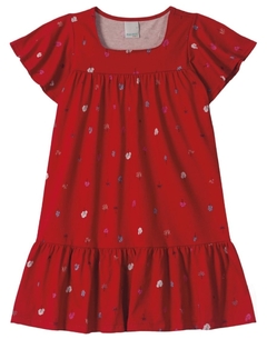 VESTIDO INFANTIL COM BABADOS ÁRVORE EM MEIA MALHA - comprar online