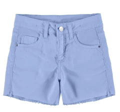 Short Infantil Menina Com Barra Desfiada Em Sarja Malwee