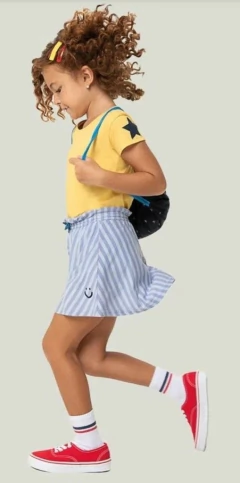 SAIA INFANTIL LISTRADA MALWEE KIDS AZUL