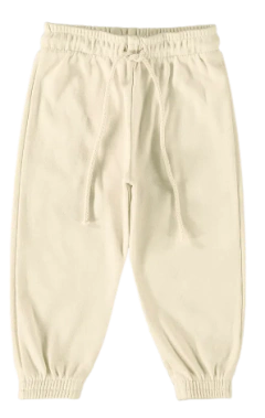 CALÇA INFANTIL UNISSEX EM SUEDINE DE ALGODÃO MALWEE KIDS OFF WHITE