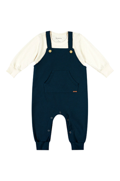 Conjunto Bebê Menino Jardineira com Bolso Colorittá Azul Marinho na internet