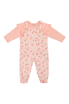 Conjunto Bebê Menina Jardineira Florzinhas Colorittá Rosa Claro na internet