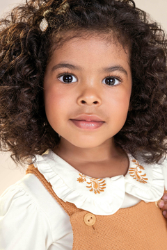 Jardineira e Blusa Feminina Infantil Coloritta - comprar online