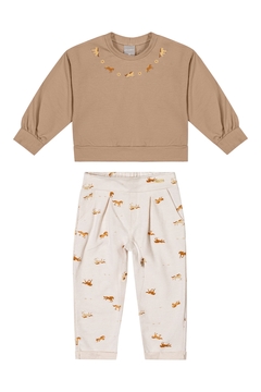 Conjunto Menina Colorittá Marrom - comprar online