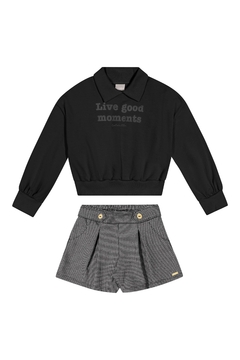 Conjunto Infantil Menina Shorts e Blusão Colorittá - comprar online