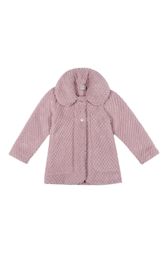 Casaco Infantil Colorittá Em Pêlo Textura Botões - Rosa - comprar online