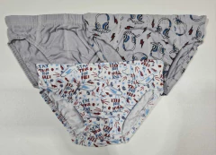 KIT 3 CUECAS SLIP MEIA MALHA MENINO MALWEE KIDS CINZA