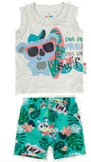 Conjunto Bermuda e Regata Zig Zig Zaa