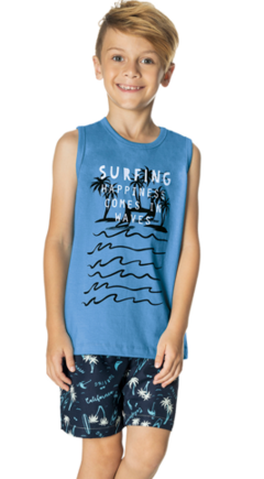 CONJUNTO INFANTIL MASCULINO SURFING ROVITEX KIDS AZUL