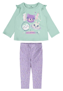 CONJUNTO INFANTIL MENINA EM ALGODÃO MALWEE KIDS