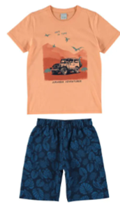 CONJUNTO MANGA CURTA ESTAMPADO MALWEE KIDS na internet