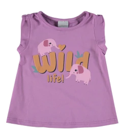 Blusa Infantil Menina Wild Life Malwee Kids Roxo na internet