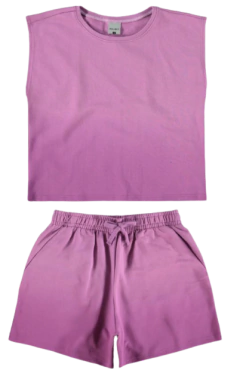 Imagem do Conjunto Lilás Moletinho Leve Menina Malwee Kids