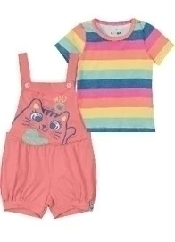 Conjunto Rosa Gatinha Menina Zig Zig Zaa na internet