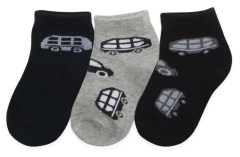 Kit Meia 3 Pares Cano Curto Rovitex Kids