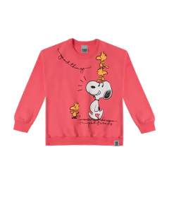 BLUSÃO SNOOPY® MOLETOM FLANELADO MENINA MALWEE