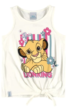 Blusa Infantil Menina O Rei Leão® Nó Frontal Meia Malha Malwee Kids - Baby Fofs