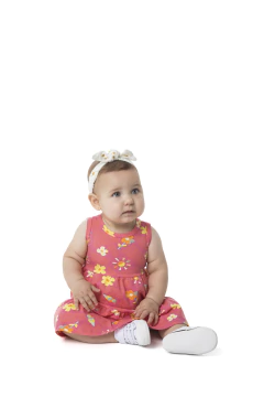 VESTIDO INFANTIL ESTAMPADO DECOTE REDONDO EM ALGODÃO MALWEE KIDS - comprar online