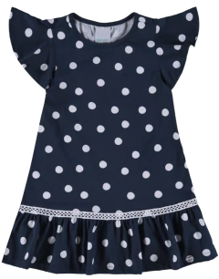 VESTIDO INFANTIL MANGA GODÊ POÁ EM MEIA MALHA