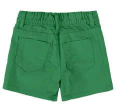 SHORTS INFANTIL MENINA COM FAIXA EM SARJA COM ELASTANO MALWEE KIDS VERDE - comprar online