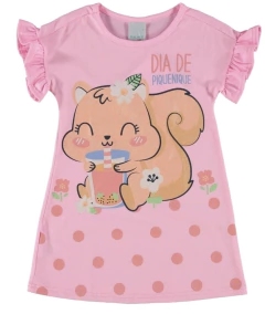 Vestido Infantil Dia de Piquenique Meia Malha Malwee Kids