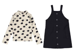 Imagem do CONJUNTO INFANTIL MENINA POÁ SALOPETE EM MOLETINHO MALWEE KIDS CINZA