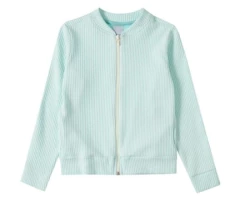 JAQUETA MALHA CANELADA MENINA MALWEE KIDS VERDE - comprar online