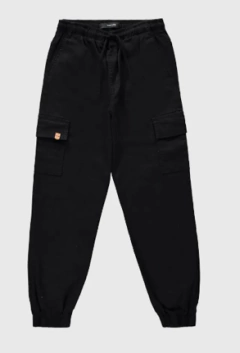 CALÇA JOGGER CARGO MENINO EM SARJA COM ELASTANO MALWEE KIDS PRETO na internet