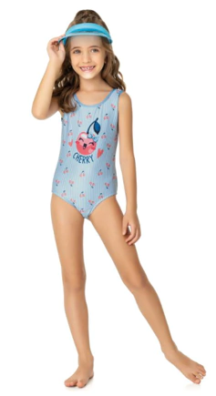 Malwee Kids - Maiô Azul Cherry Uv