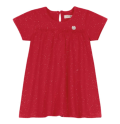 Vestido Curto Infantil Com Glitter Trick Nick Vermelho